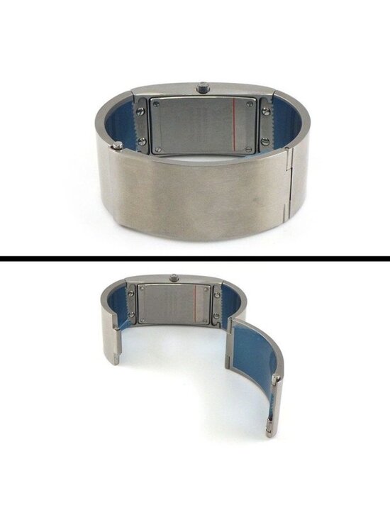Gucci Watch Bangle Black Dial Satin Polished SS Quartz Analog main image 7